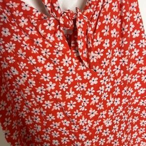 Old Navy, Medium Orange Floral Print Jumpsuit, LIKE NEW